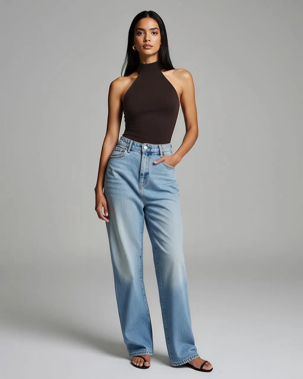 High-Neck Halter Fitted Top SOLACE