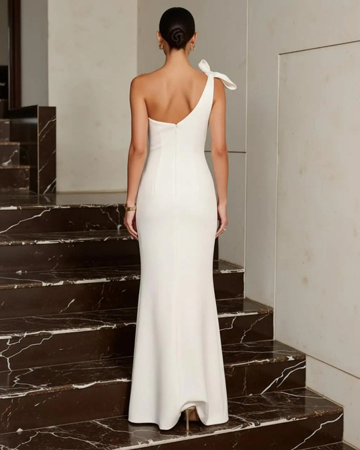 One-Shoulder Bow Maxi Dress SOLACE