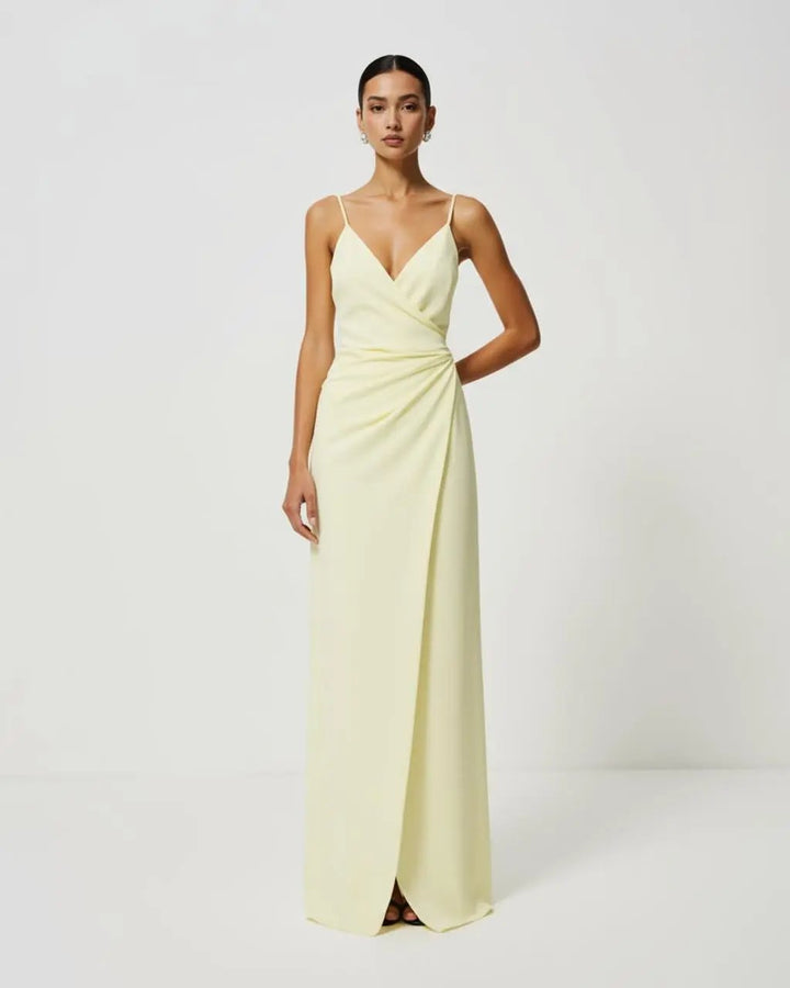 Strapless Front-Slit Wrap Gown SOLACE