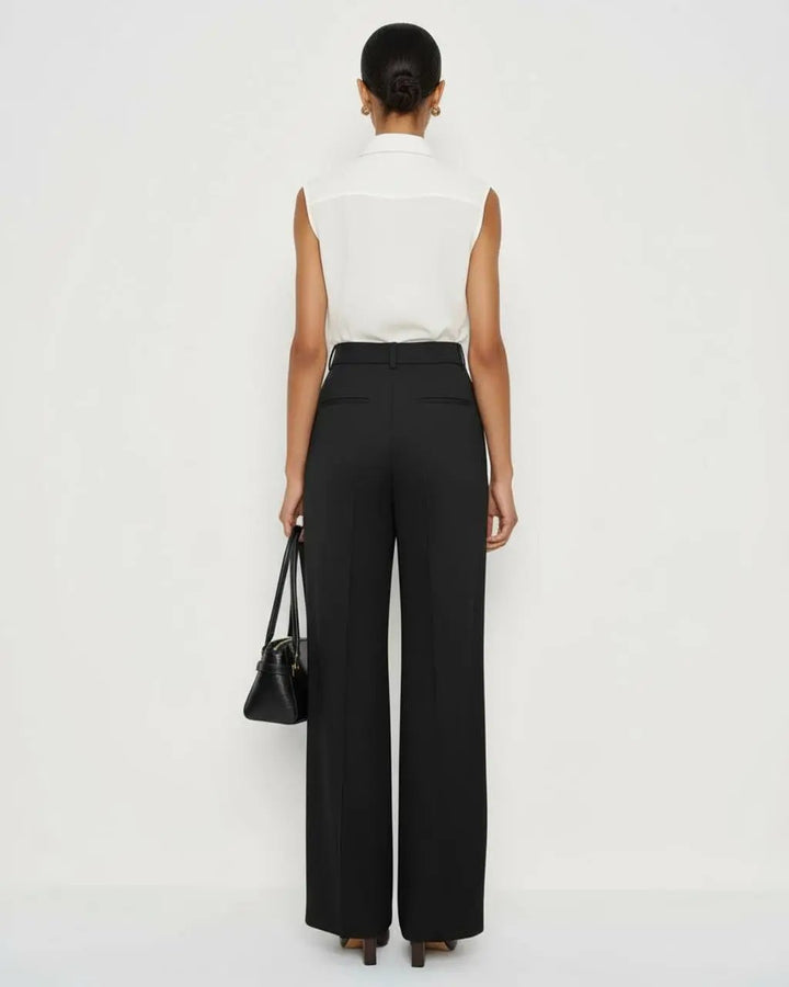 Single Button Straight-Leg Pants SOLACE