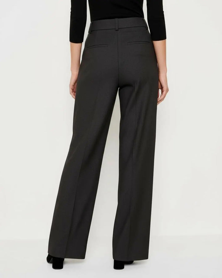 Gray High-Waist Wide-Leg Suit Pants SOLACE