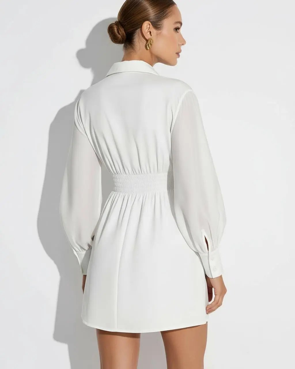 Pleat Waist Shirt Dress SOLACE