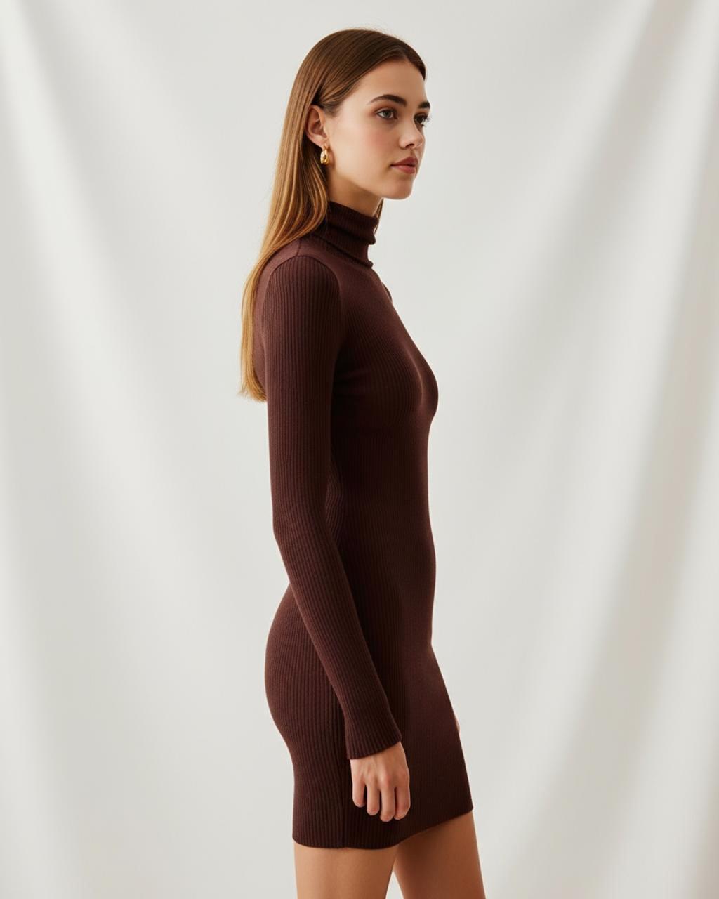 High Neck Knit Mini Dress SOLACE