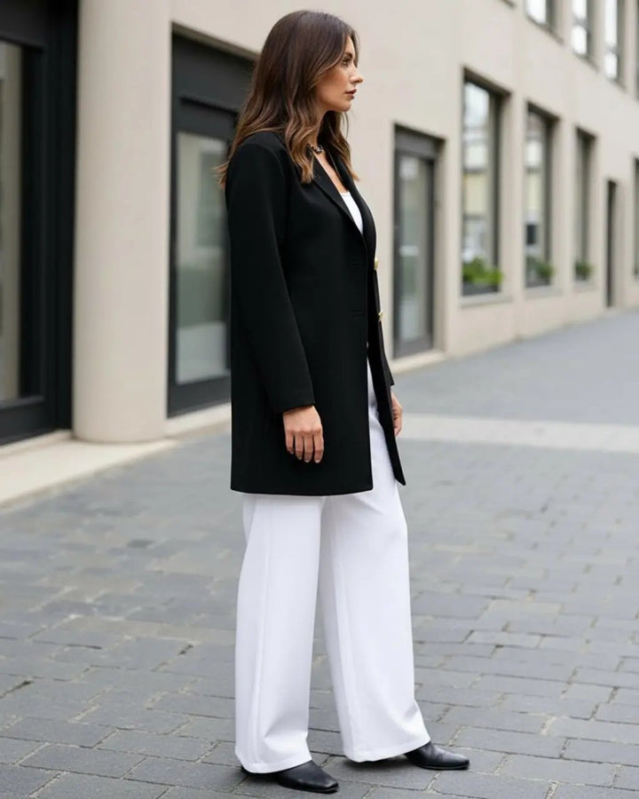 Shawl Collar Single Breasted Mid-Thigh Coat SOLACE