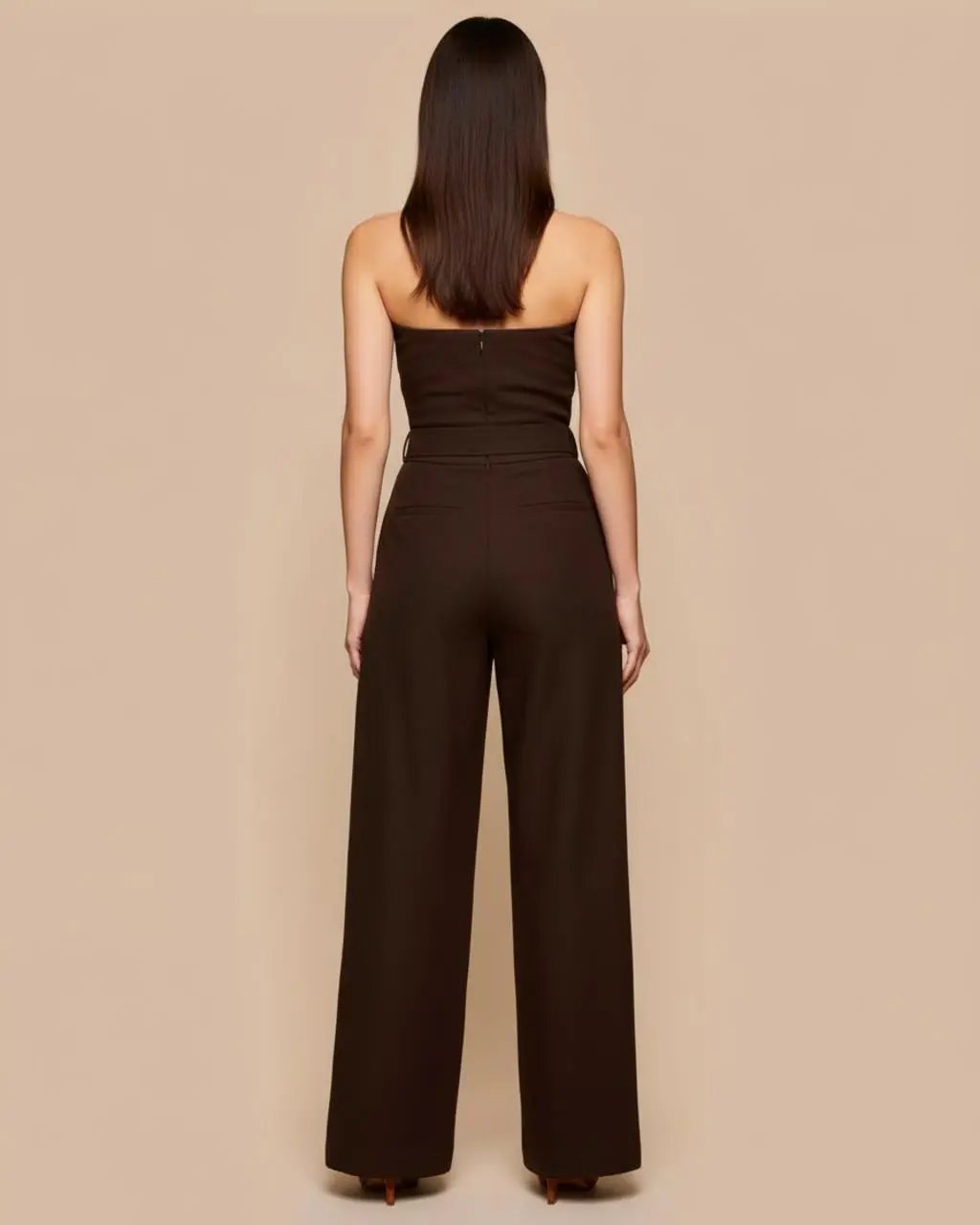 Strapless Belt Wide-Leg Jumpsuit SOLACE