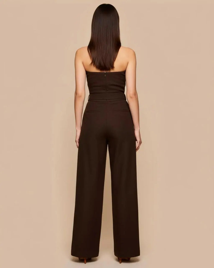 Strapless Belt Wide-Leg Jumpsuit SOLACE
