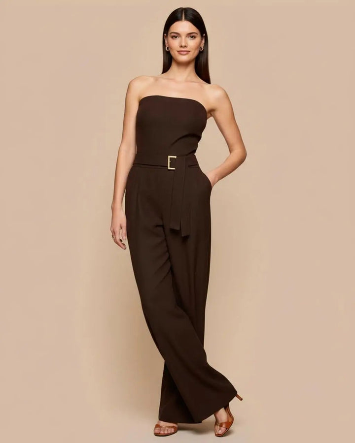 Strapless Belt Wide-Leg Jumpsuit SOLACE