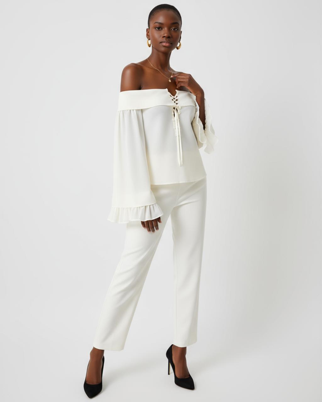 Bell Sleeve Off The Shoulder Tie Top SOLACE