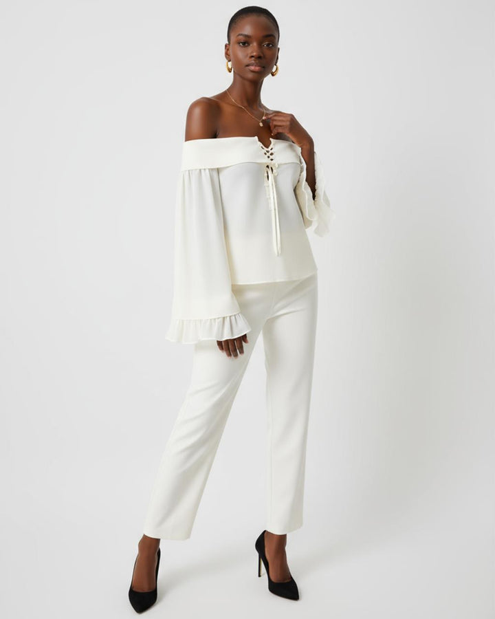 Bell Sleeve Off The Shoulder Tie Top SOLACE