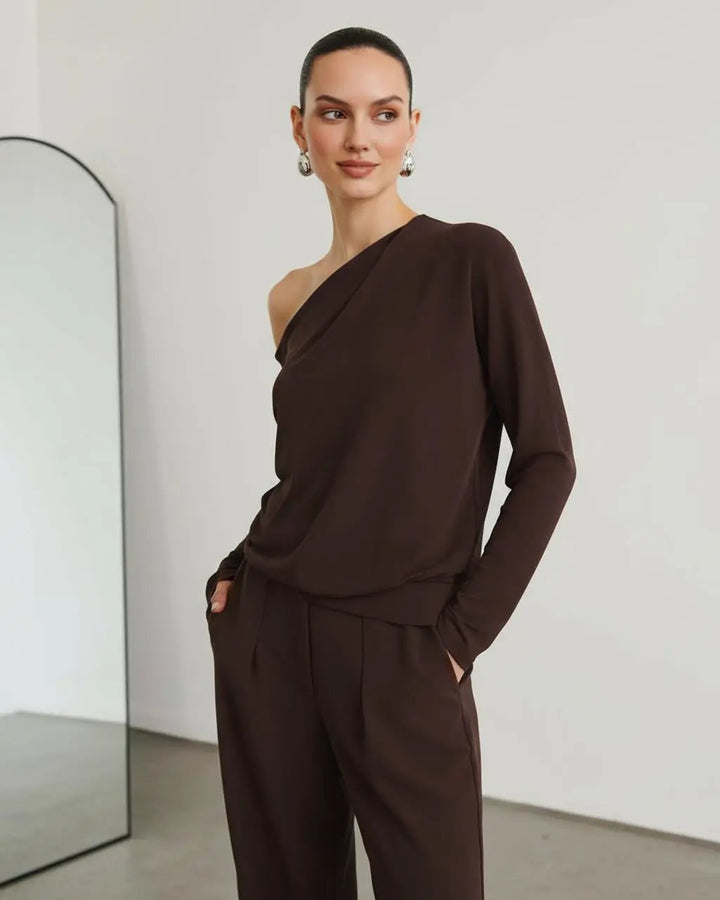 Asymmetrical Off Shoulder Top SOLACE