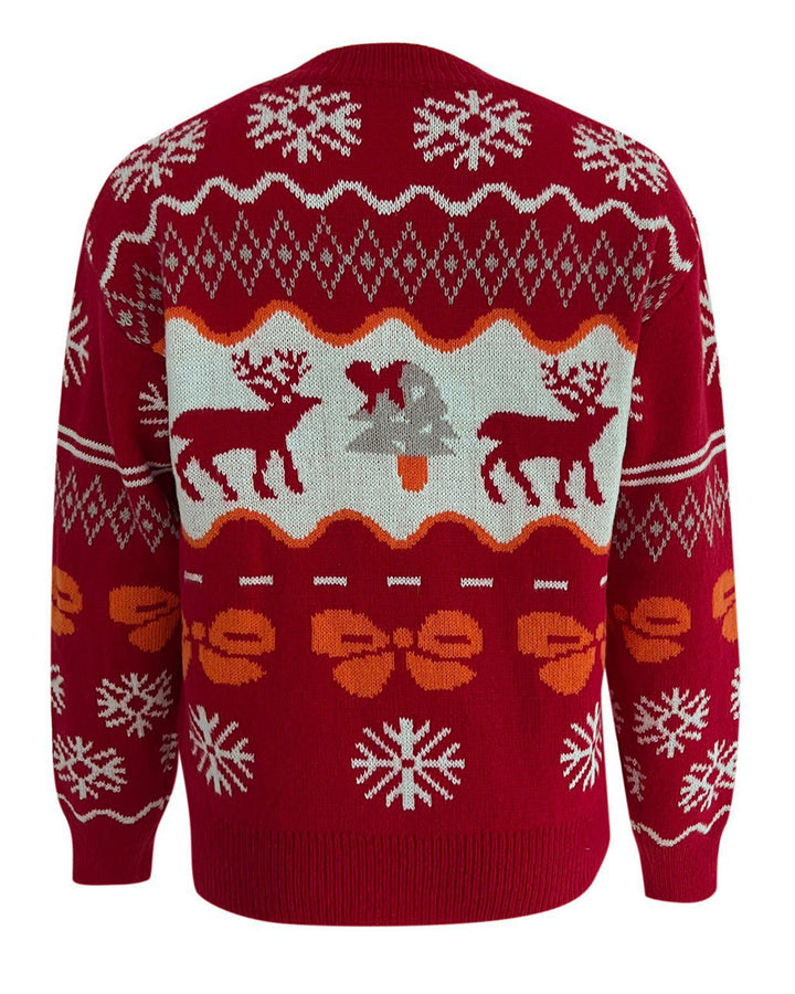 Christmas Snowflake Reindeer Pull-over Sweater SOLACE
