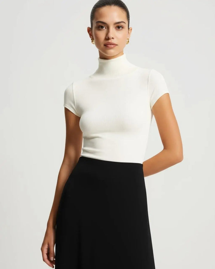 Classic Funnel Neck Slim-Fit Top SOLACE