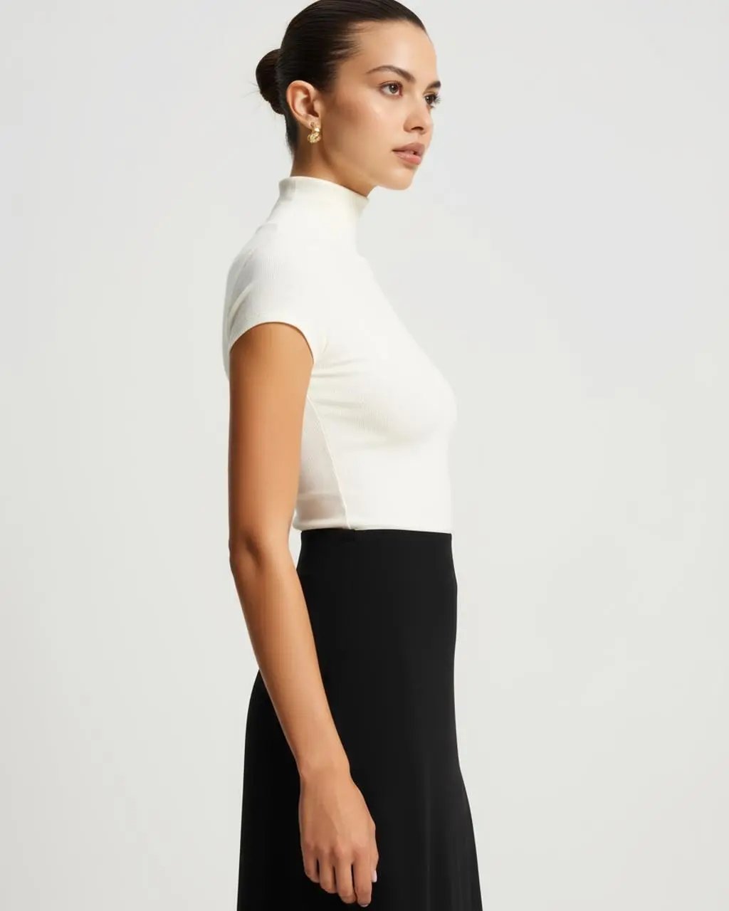 Classic Funnel Neck Slim-Fit Top SOLACE