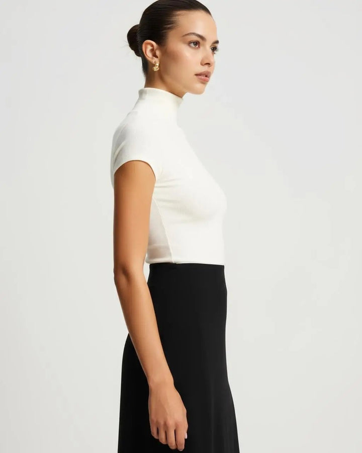 Classic Funnel Neck Slim-Fit Top SOLACE