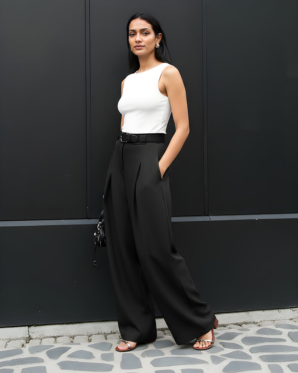 High Waist Pants Casual Wide Leg Long Pants SOLACE