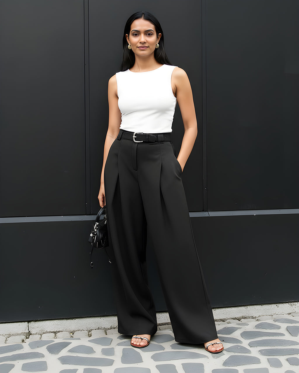 High Waist Pants Casual Wide Leg Long Pants SOLACE