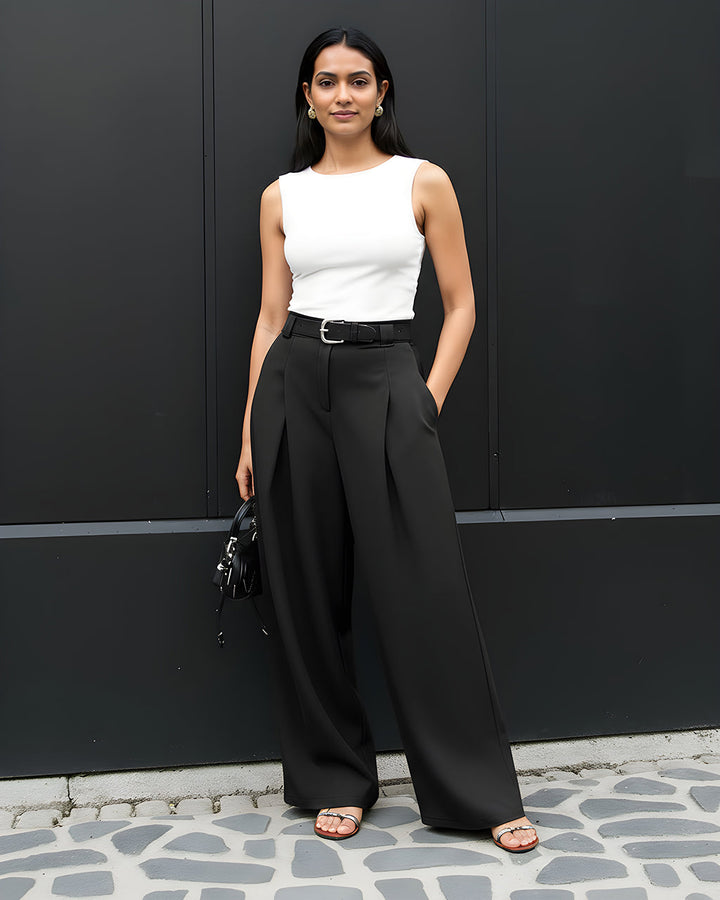 High Waist Pants Casual Wide Leg Long Pants SOLACE