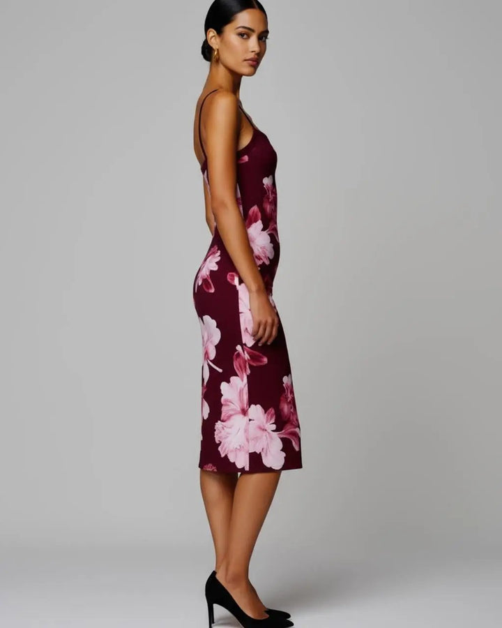 Floral Print Spaghetti Strap Dress SOLACE