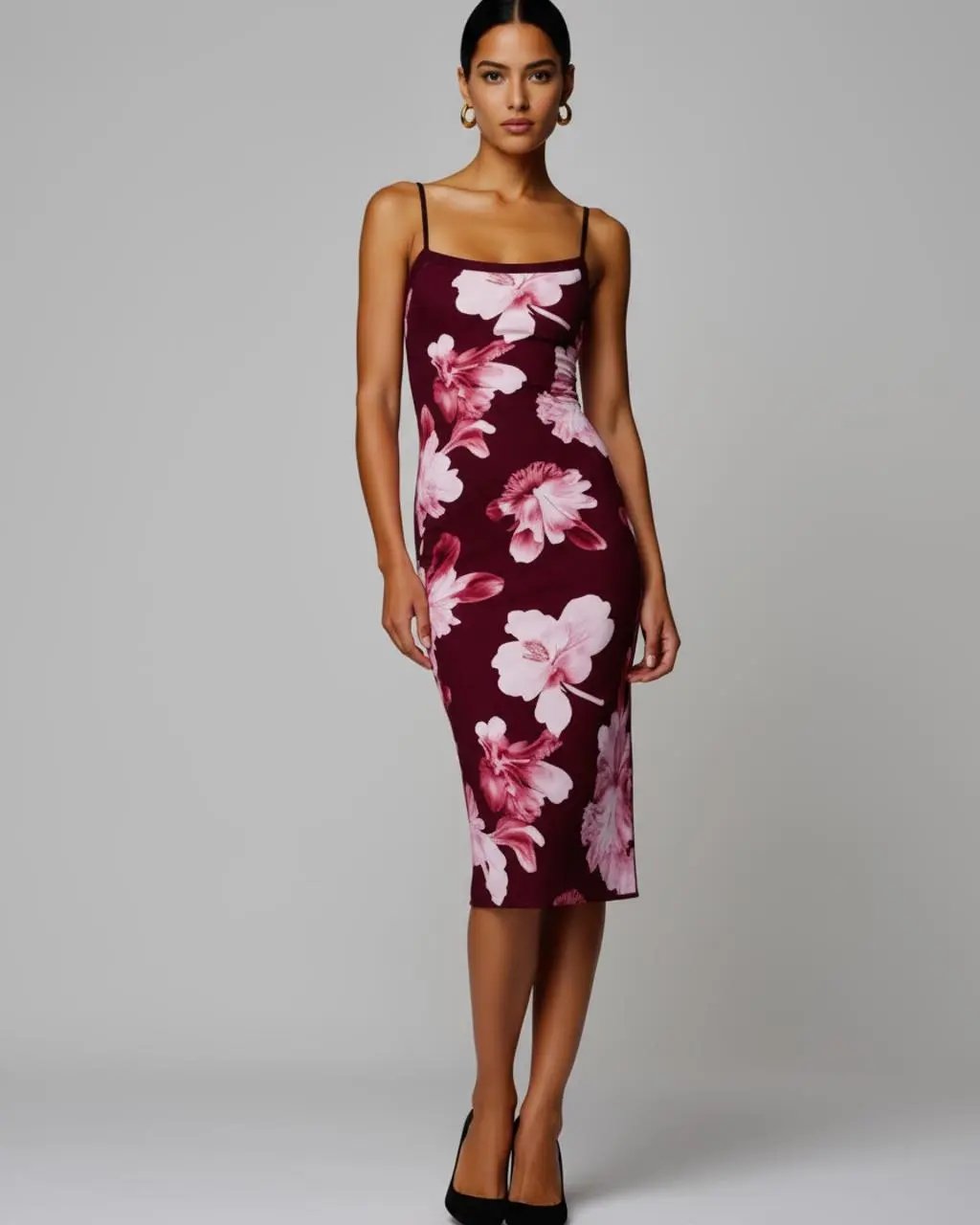 Floral Print Spaghetti Strap Dress SOLACE