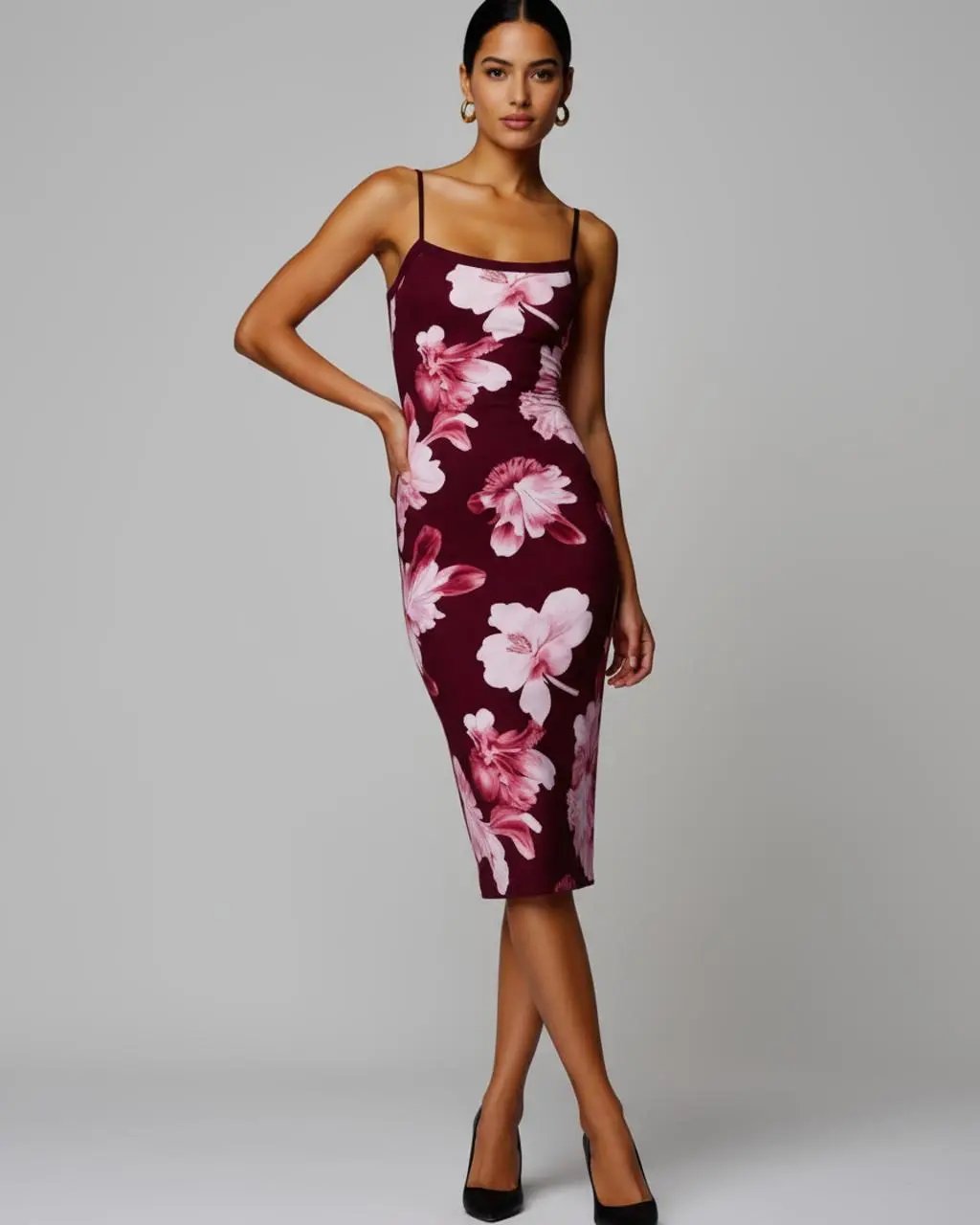Floral Print Spaghetti Strap Dress SOLACE