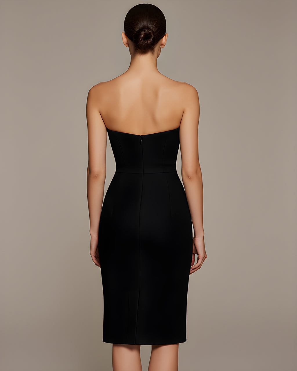 Strapless Bodycon Bandage Knee Dress SOLACE