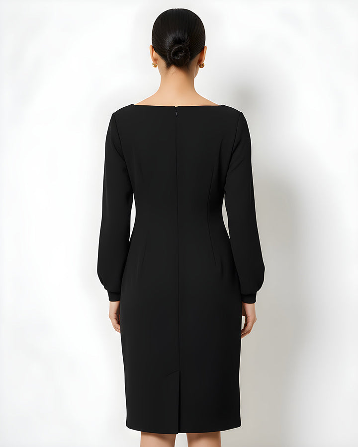 Square Neckline Knee-Length Dress SOLACE