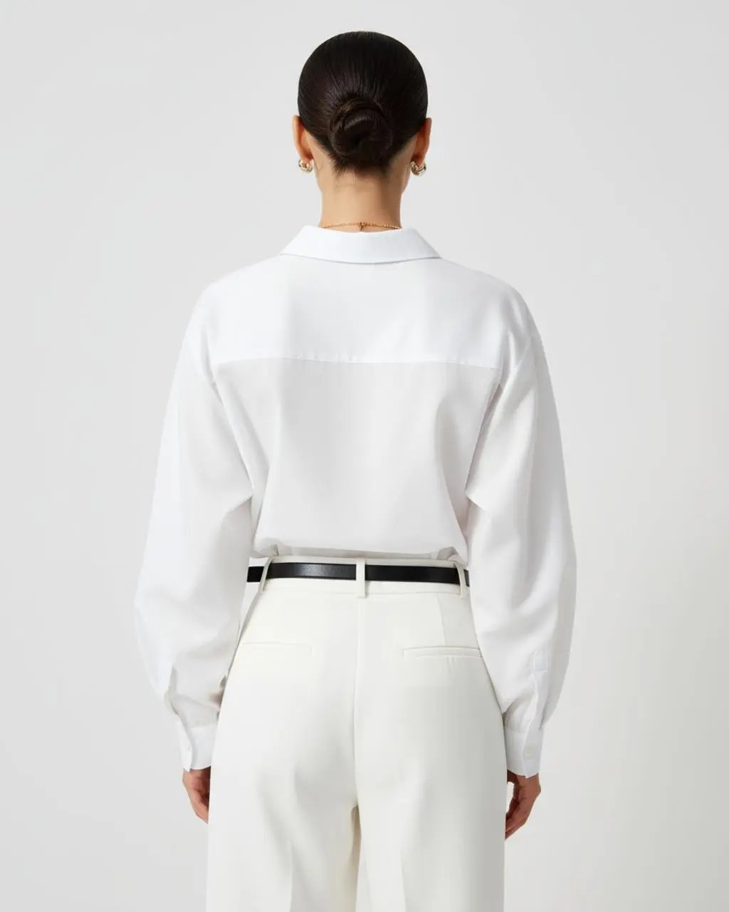 White Regular Button-Down Shirt SOLACE