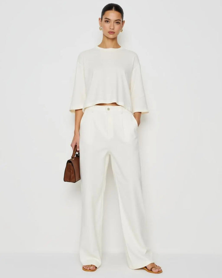 Short-Sleeve Crew Neck Top SOLACE