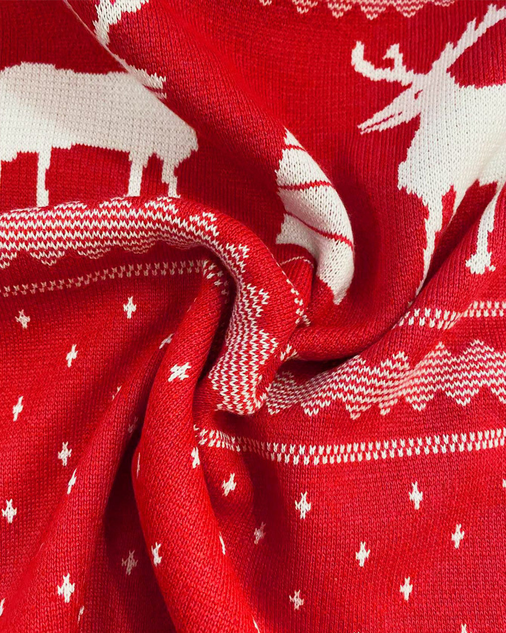 Christmas Reindeer Ribbed Trim Sweater SOLACE